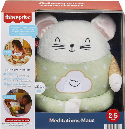 Fisher -Price HHH44 -Meditation Mouse -Afslapning og søvnhjælp med dag -dag og aftenmeditation og børn 2 år og derover