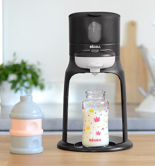 BÉABA Bib'Expresso vanddispenser med præcis temperatur, instant, hurtig, badefunktion, 2 temperaturer, aftagelig flaskevarmer, Bib'Expresso sort