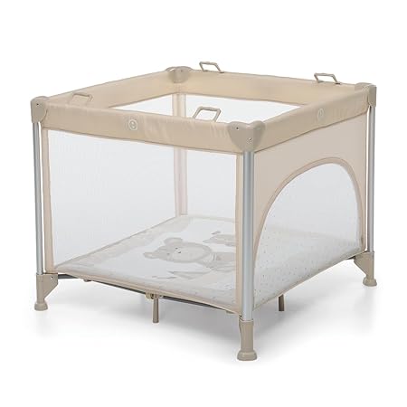 Foppapedretti Jubox Sammenklappelig Legegård til Børn | Fra Fødslen til 36 Måneder | Med Polstret Måtte & Taske – 93x93x78 cm – Augh Design