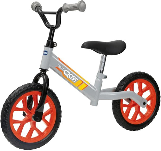 Chicco Balancecykel Cross, børnecykel uden pedaler, cross-country design, store hjul, justerbar styr og saddelpind, pedal-fri balancecykel, maks. 25 kg, børnespil 3-5 år