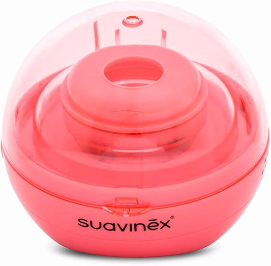 Suavinex Ultraviolet (UV) Bærbar Suttersterilisator – Steriliserer på 3 Minutter – Fungerer med USB-kabel eller Batteri – Fjerner 99 % af Bakterier – Rød