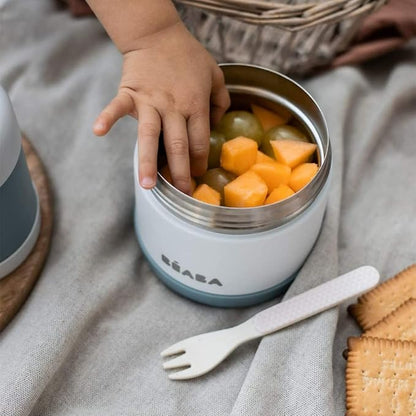 BÉABA – Termobeholder til mad – Til baby og børn – 100 % lufttæt – Rustfrit stål – Holder maden varm eller kold i over 5 timer – Dobbeltvægget – 300 ml