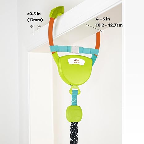 Bright Starts Bounce 'n Spring Deluxe Dørgynge til Baby med Justerbar Rem, fra 6 Måneder og Opefter, Maks. Vægt 11,8 kg