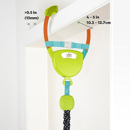 Bright Starts Bounce 'n Spring Deluxe Dørgynge til Baby med Justerbar Rem, fra 6 Måneder og Opefter, Maks. Vægt 11,8 kg