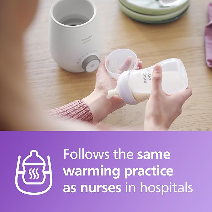 Philips Avent SCF358/00 Flaskevarmer til hurtig og jævn opvarmning af mælk og babymad, hvid