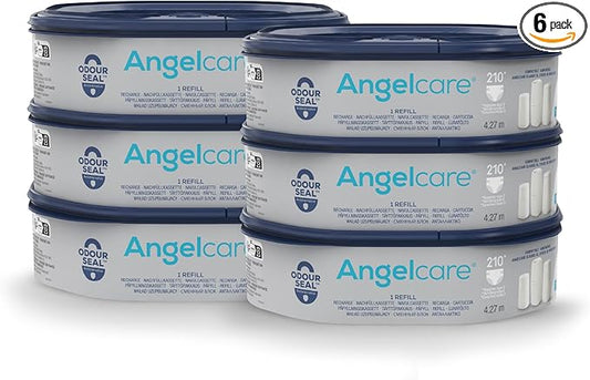 Angelcare Ottekantet Genopfyldning, 6-pak, til Classic XL Blebeholder