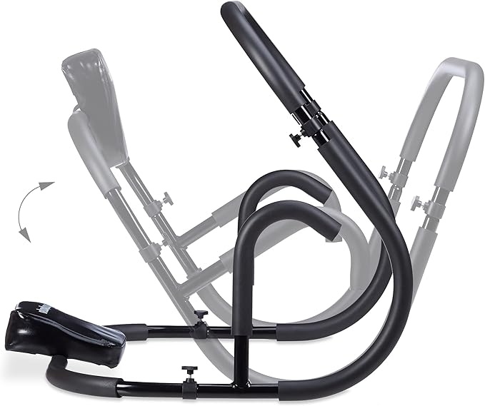 Relaxdays Bauchtrainer AB Roller, Bauchmuskeltrainer, faltbar, HxBxT: 66 x 70 x 70 cm, Sixpack Fitness Trainer