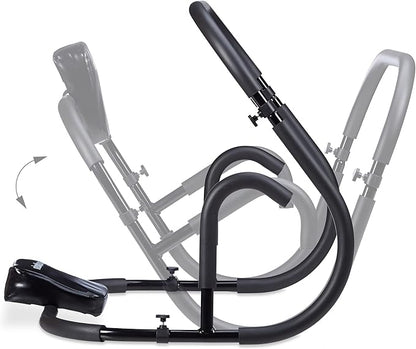 Relaxdays Bauchtrainer AB Roller, Bauchmuskeltrainer, faltbar, HxBxT: 66 x 70 x 70 cm, Sixpack Fitness Trainer