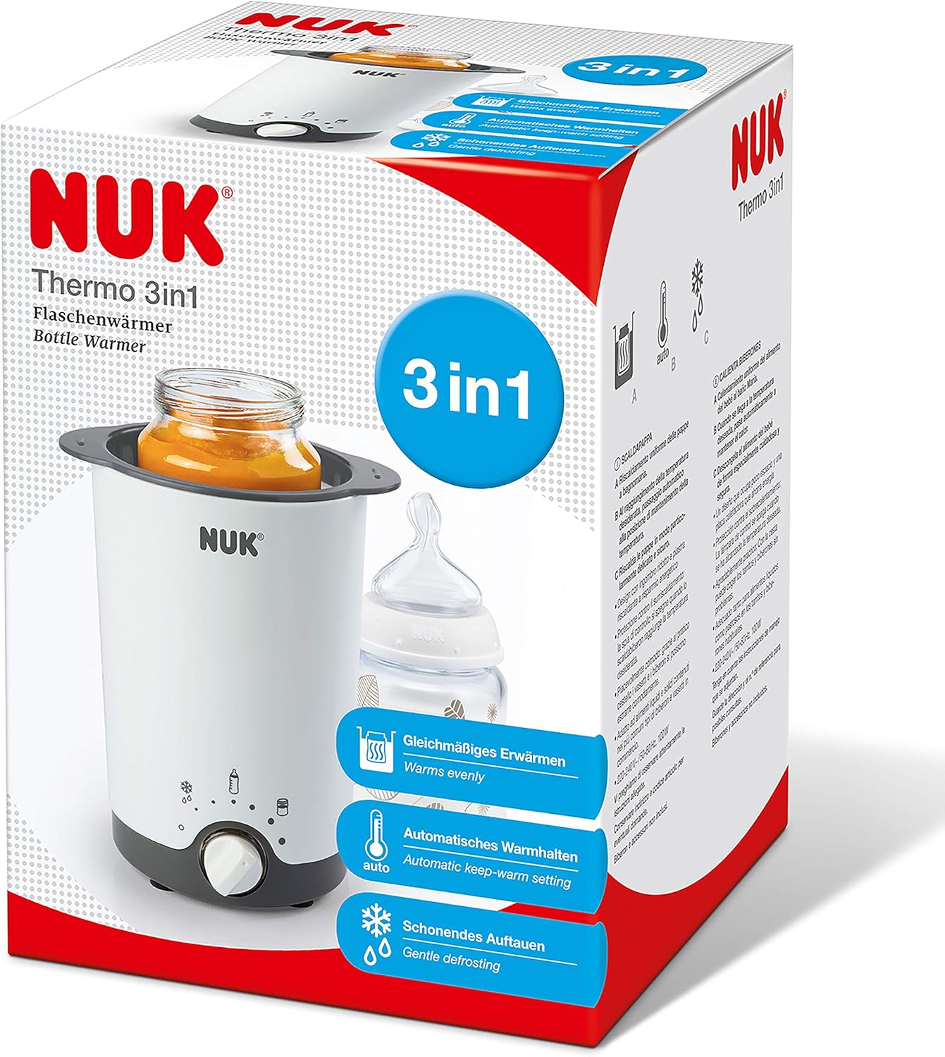NUK flaskevarmer Thermo 3in1 baby madvarmer